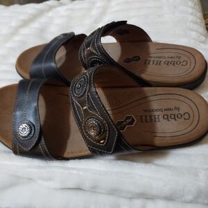 Cobb Hill Brown Slide Sandals